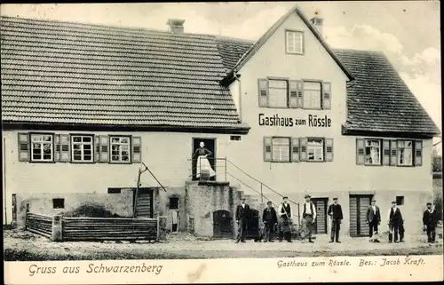 Ak Schwarzenberg Schömberg im Schwarzwald, Gasthof zum Rössle