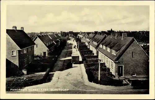 Ak Slootdorp Nordholland, Panorama Kerkstraat