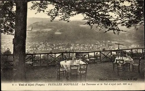 Ak Le Val-d'Ajol Vosges, Feuillée Nouvelle, La Terrasse