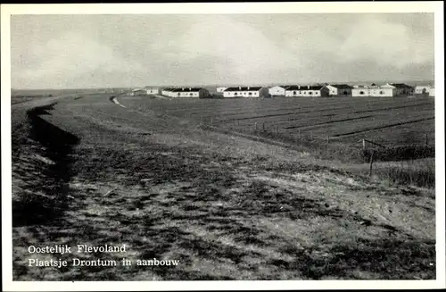 Ak Dronten Flevoland Niederlande, Plaatsje Drontum in aanbouw