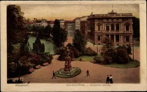 Ak Düsseldorf am Rhein, Cornelius Platz, Hofgarten Straße