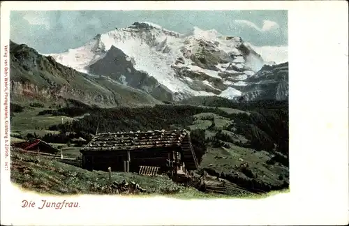 Ak Interlaken Kanton Bern Schweiz, Jungfrau, Berghütte