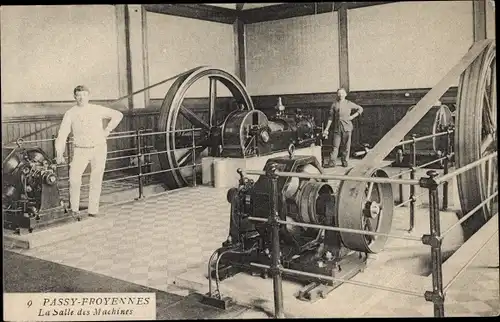 Ak Passy Froyennes Tournai Wallonien Hennegau, La Salle des Machines