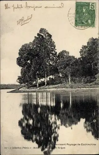 Ak Cochinchine Vietnam, Ravissant Paysage