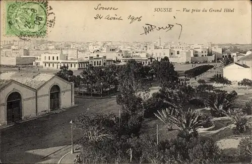 Ak Sousse Tunesien, vue prise du Grand Hotel