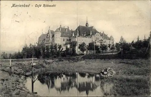 Ak Mariánské Lázně Marienbad Region Karlsbad, Hotel und Café Rübezahl