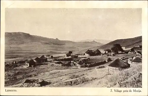 Ak Bei Morija Lesotho, village, Vue générale