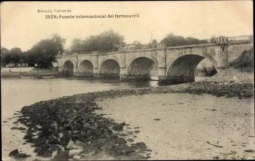 Ak Irún Baskenland Spanien, Puente Internacional del Ferrocarril