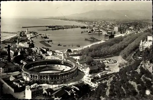 Ak Málaga Andalusien Spanien, Plaza de Toros y Parque