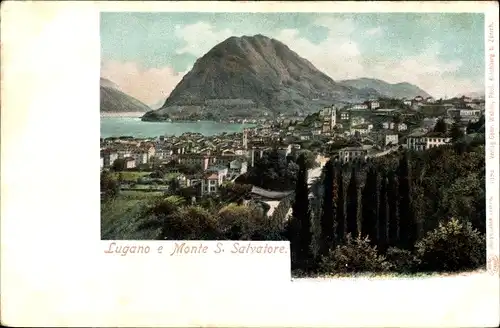 Ak Lugano Kanton Tessin, Monte San Salvatore, Panorama