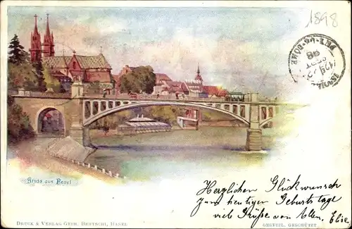 Künstler Ak Basel Schweiz, Brücke