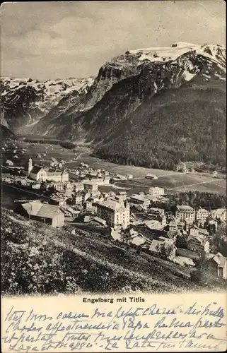 Ak Engelberg Kanton Obwalden Schweiz, Panorama, Titlis