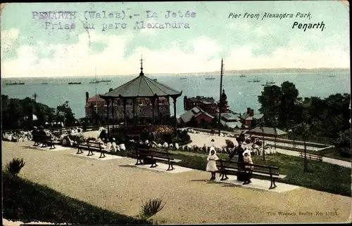 Ak Penarth Wales, Pier from Alexandra Park