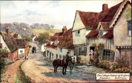 Künstler Ak Kersey Suffolk England, The Cottage Homes of England