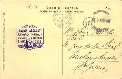 Ak Beograd Belgrad Serbien, Straßenpartie