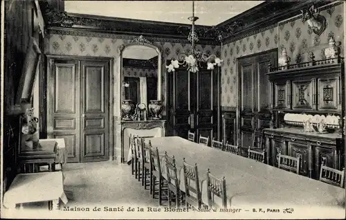 Ak Paris XV Vaugirard, Maison de Sante de la rue Blomet, Salle a manger