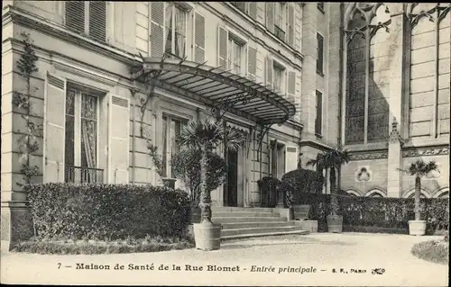 Ak Paris XV Vaugirard, Maison de Sante de la rue Blomet, Entree princicpale