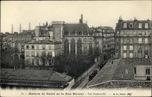 Ak Paris XV Vaugirard, Maison de Sante de la rue Blomet, Vue d'ensemble