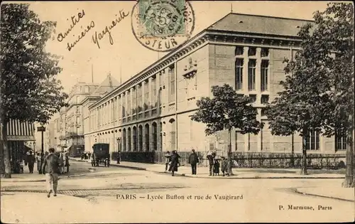 Ak Paris XV Vaugirard, Lycee Buflon et rue de Vaugirard