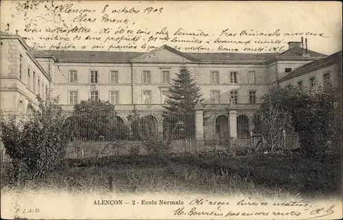 Ak Alencon Orne, Ecole Normale, Schule