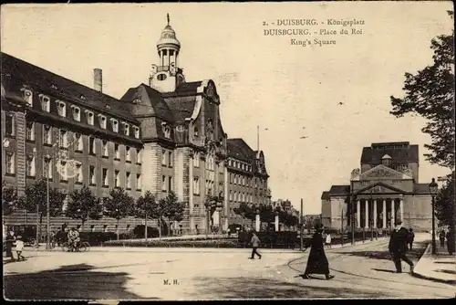 Ak Duisburg im Ruhrgebiet, Königsplatz