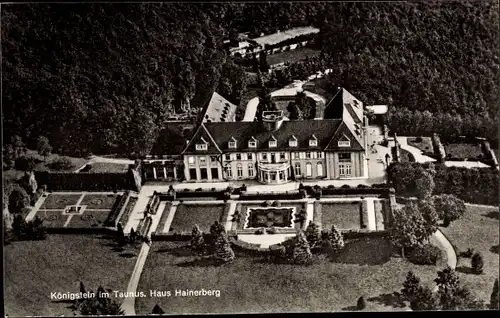 Ak Königstein im Taunus, Haus Hainerberg, Vogelschau