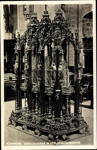 Ak Nürnberg in Mittelfranken, Sebaldusgrab in der Sebalduskirche