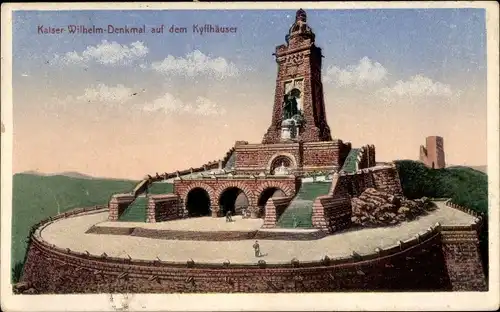 Ak Steinthaleben Kyffhäuserland in Thüringen, Kyffhäuser, Kaiser Wilhelm Denkmal