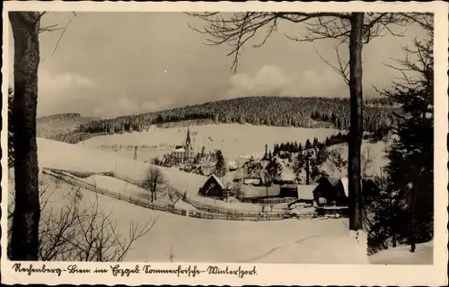 AK Rechenberg Bienenmühle Erzgebirge, Panorama, Winter