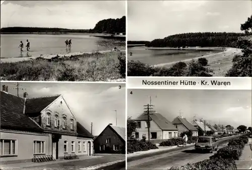 Ak Nossentiner Hütte in Mecklenburg, Am Drewitzer See, Gaststätte "Pütter Bierstube", Straßenansicht