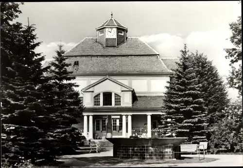 Ak Bad Colberg Heldburg in Thüringen, Sanatorium Bald Colberg, Turmuhr