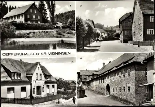 Ak Oepfershausen Wasungen im Thüringer Wald, Arbeitererholungsheim, Hauptstraße, Konsum, Schloß