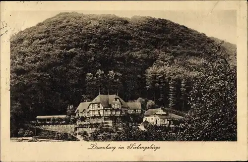 Ak Bad Honnef am Rhein, Löwenburg im Siebengebirge, Hotel u. Pension Löwenburgerhof