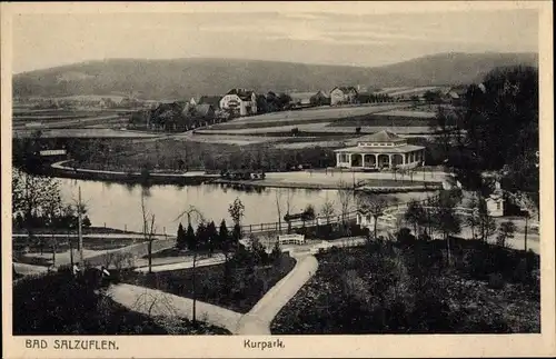 Ak Bad Salzuflen in Lippe, Blick auf den Kurpark, Teilansicht