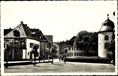 Ak Bad Bergzabern an der Weinstraße Pfalz, Partie im Ort