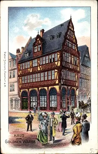 Litho Frankfurt am Main, Haus zur Goldenen Waage