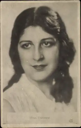 Foto Ak Spanien, Miss Espagne, Portrait einer Frau mit dunklem Haar