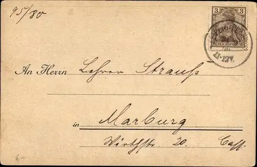 Litho Leipzig in Sachsen, Neues Rathaus, Johannis Kirche, Universität mit Pauliner Kirche