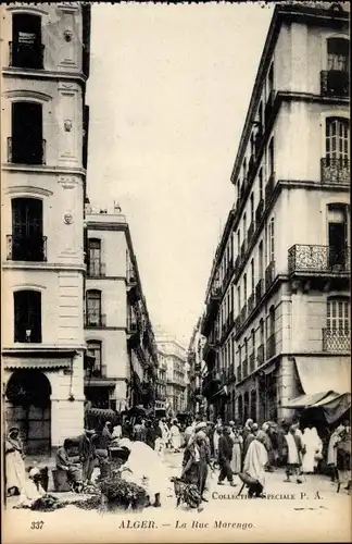 Ak Algier Alger Algerien, La Rue Marengo