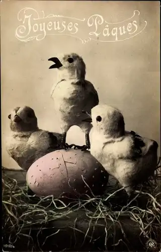 Ak Glückwunsch Ostern, Küken, Osterei
