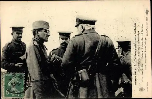 Ak Prince Alexander of Serbia and Admiral Trowbridge, War 1914-1915