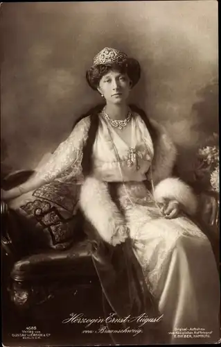 Ak Prinzessin Victoria Luise von Preußen, Herzogin von Braunschweig