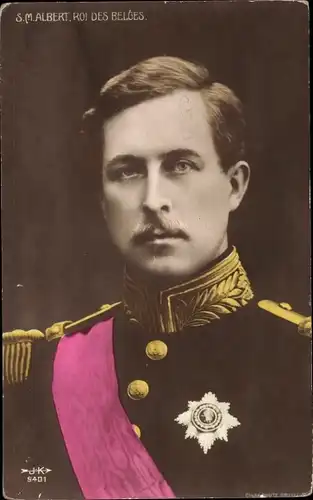 Ak König Albert von Belgien, Roi des Belges, Portrait