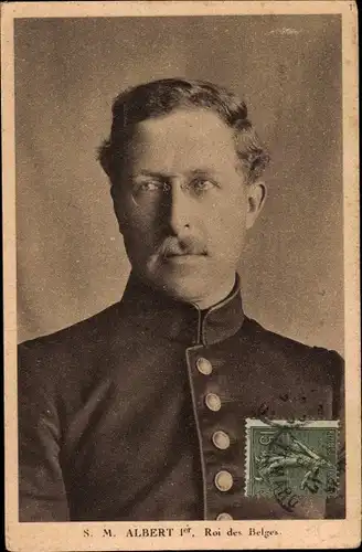 Ak König Albert von Belgien, Roi des Belges, Brille