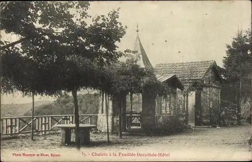 Ak Bains les Bains Vosges, Chalets á la Feuillée-Dorothée-Hôtel