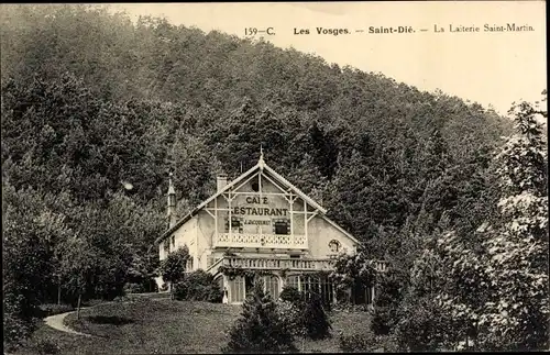 Ak Saint Dié des Vosges, La Laiterie Saint Martin, Café, Restaurant