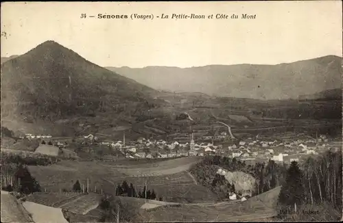 Ak Senones Sens Lothringen Vosges, La Petite Raon et Côte du Mont