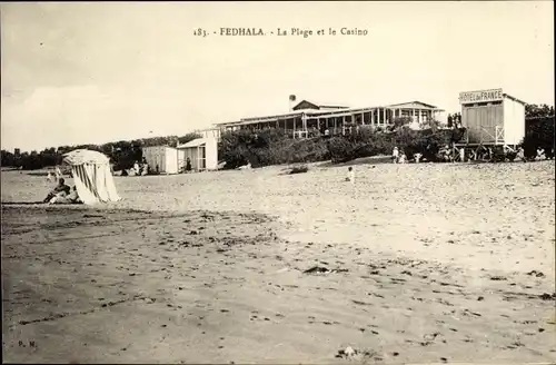 Ak Fedhala Marokko, La Plage et le Casino