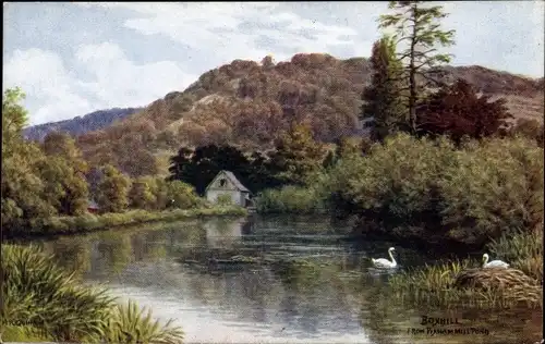 Künstler Ak Quinton, Dorking Surrey England, Boxhill from Pixham Mill