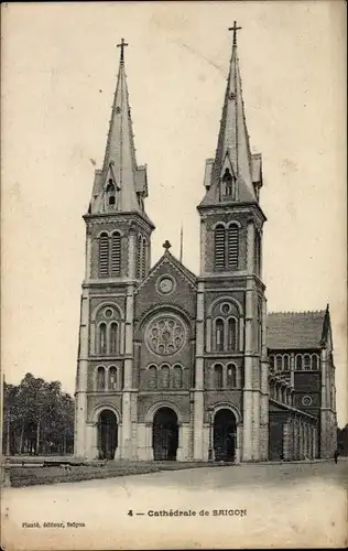 Ak Saigon Cochinchine Vietnam, Cathédrale